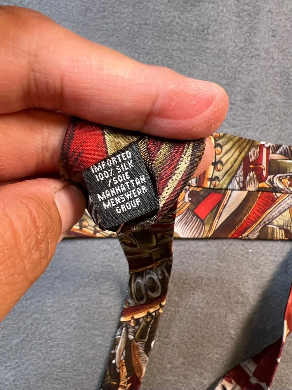 The Beatles Red and Brown Novelty Jazz-Theme Men's Tie